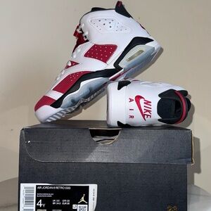 Air Jordan retro 6 Carmine GS size 4Y
